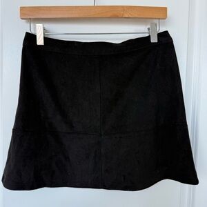 Lulu's suede Elegant Black Mini Skirt